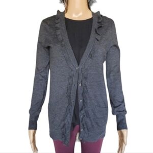 J. Crew Ruffled  Cardigan Sweater